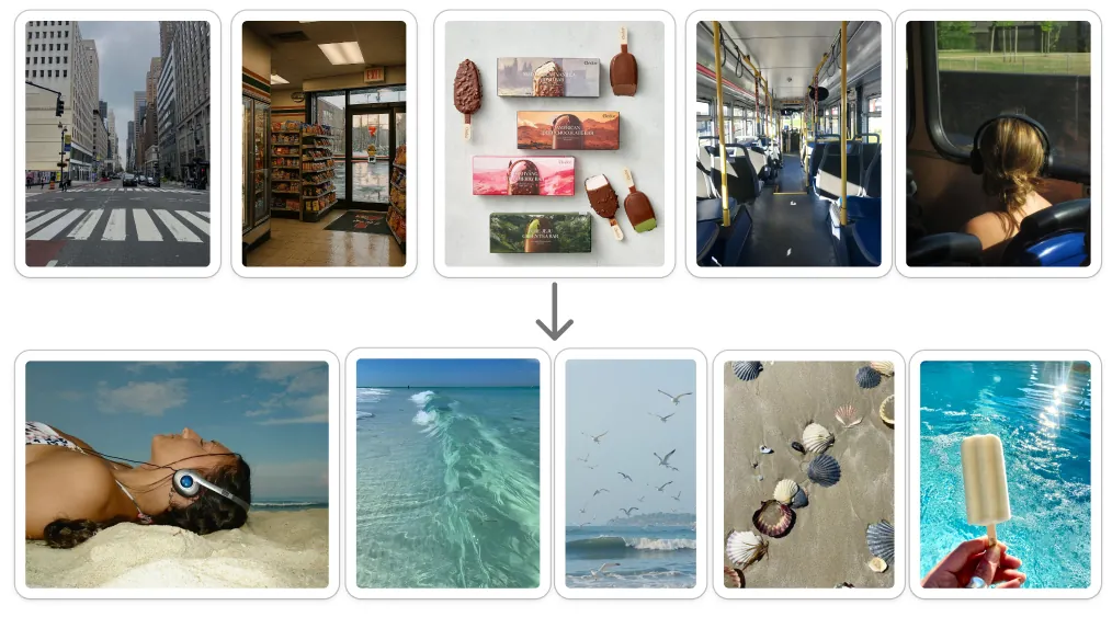 Initial inspiration moodboard for the user journey